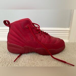Red Jordan Kids running shoes. High tops. Size 1Y.